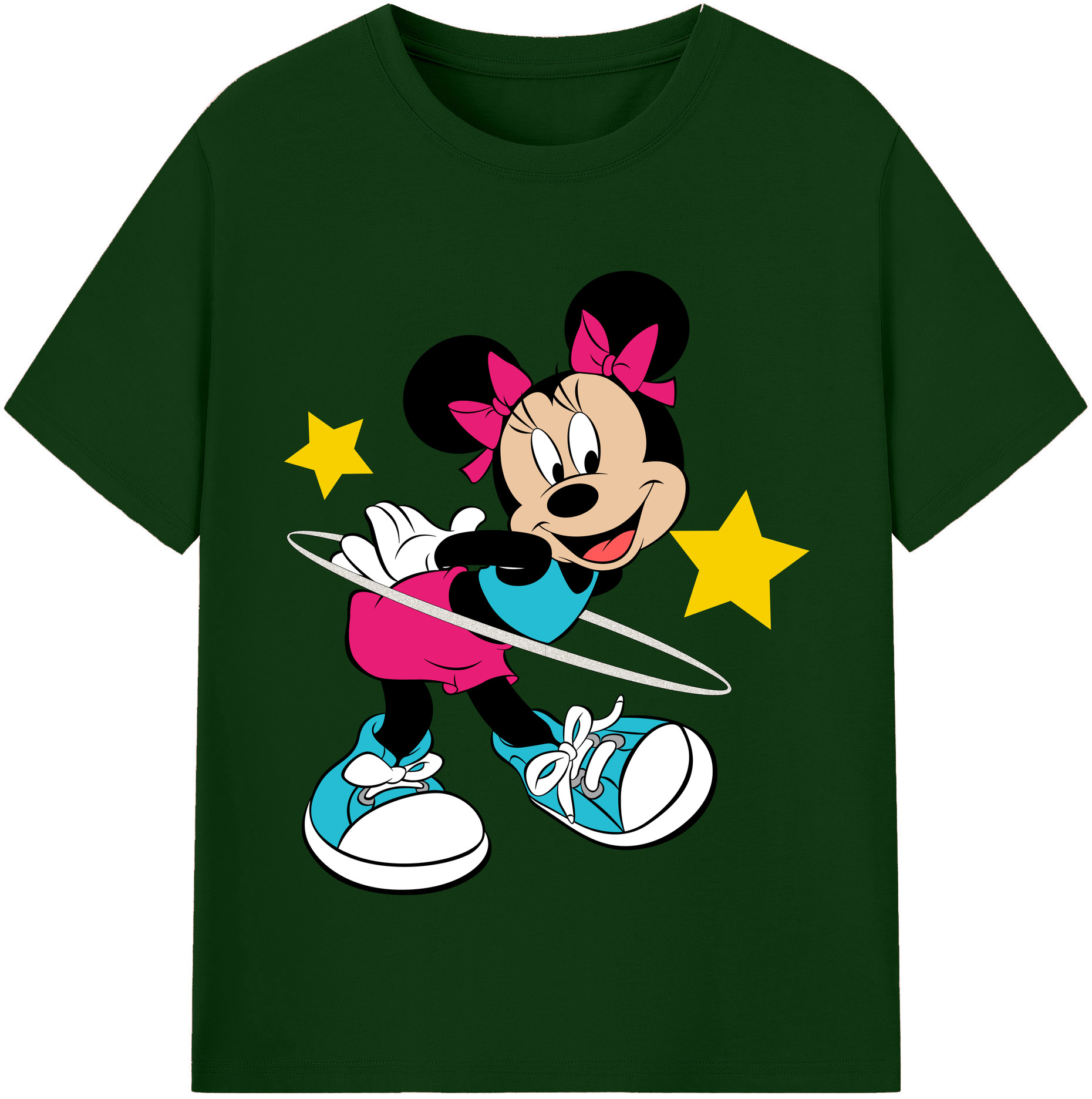 （画像用） ミッキーマウス Mickey Mouse 綿100％半袖Tシャツ（フロントプリント）